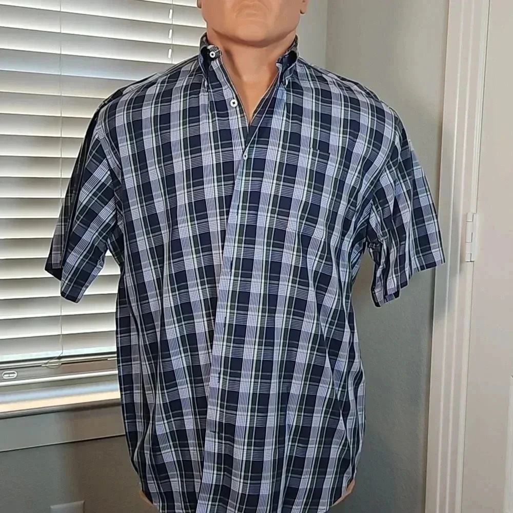 Peter Millar Short Sleeve Button Down  Sport Shirt XXL